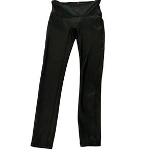 Spanx by Sara Blakely Faux Leather Leggings, Size M, Black Faux Leather